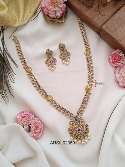 AD Leaf Design Peacock Pendant Haram