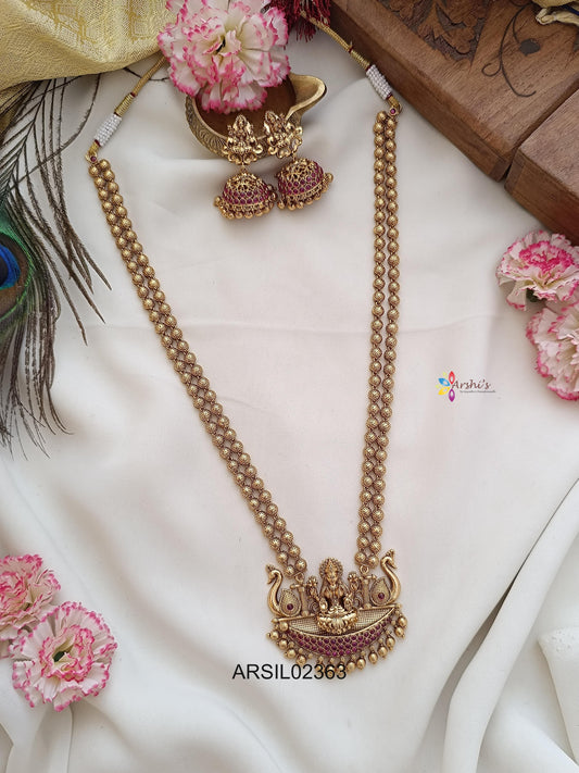 Two Layer Gold Ball with Lakshmi Pendant Haram