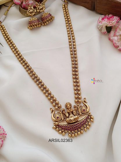 Two Layer Gold Ball with Lakshmi Pendant Haram