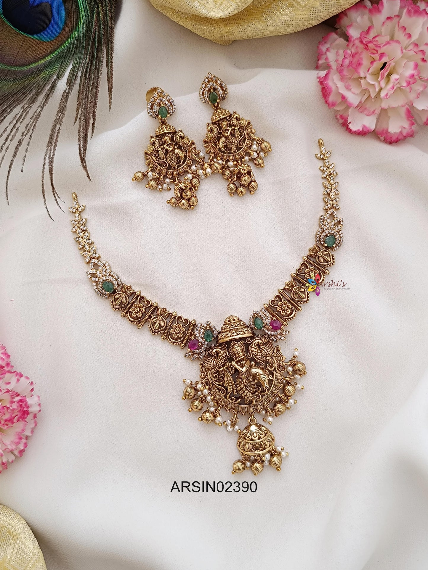 Traditional Krishna Pendant Necklace