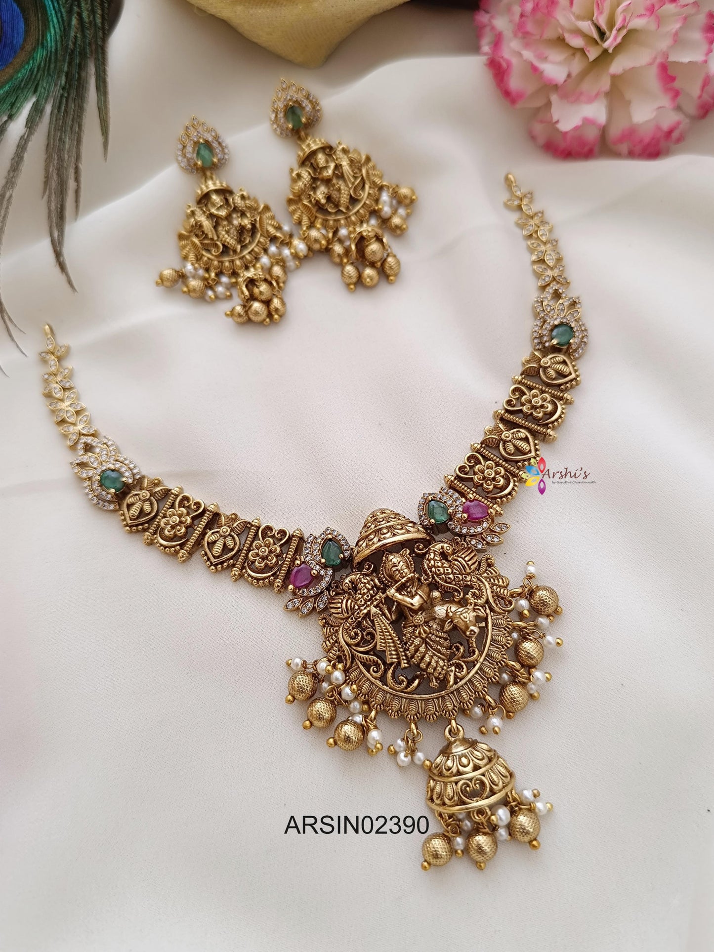 Traditional Krishna Pendant Necklace