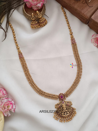 Antique Lakshmi Pendant Long Haram