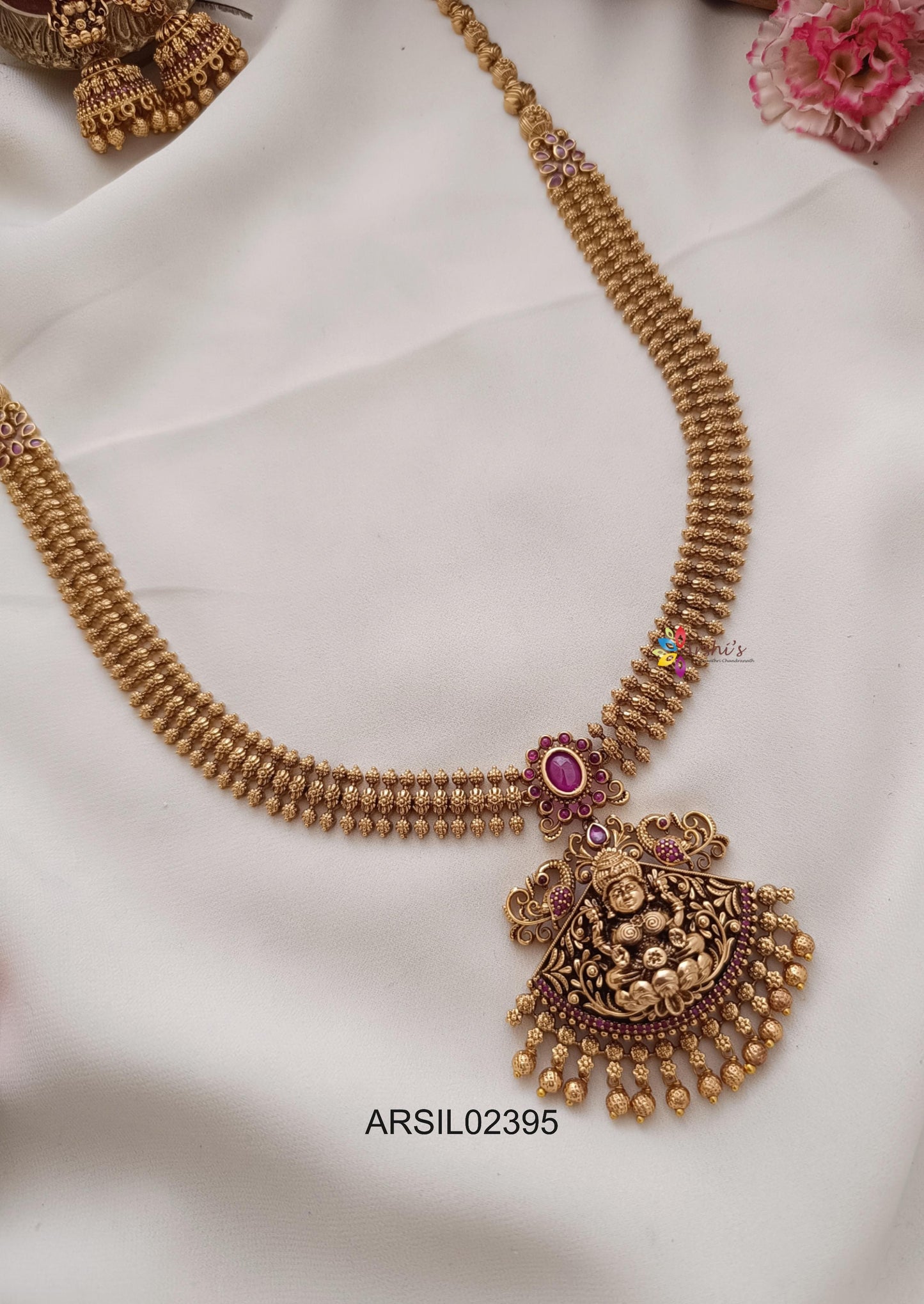Antique Lakshmi Pendant Long Haram