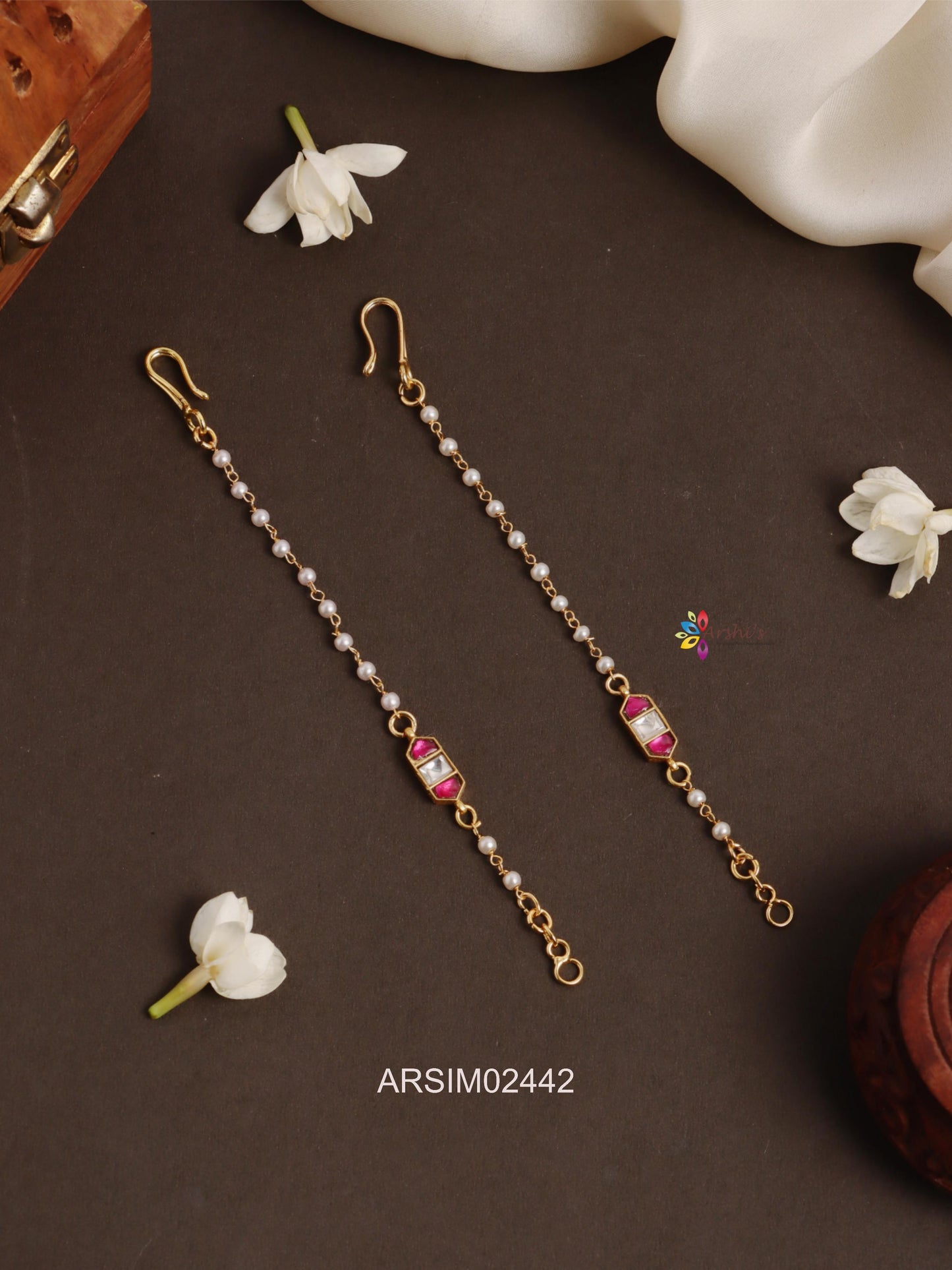 Kemp and White Stone Earchains