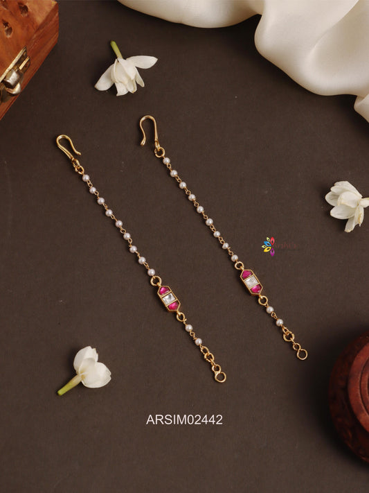 Kemp and White Stone Earchains