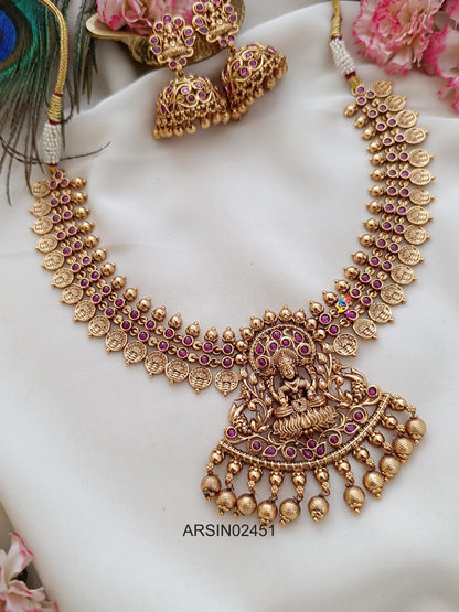 Kemp Stone Lakshmi Coin Necklace
