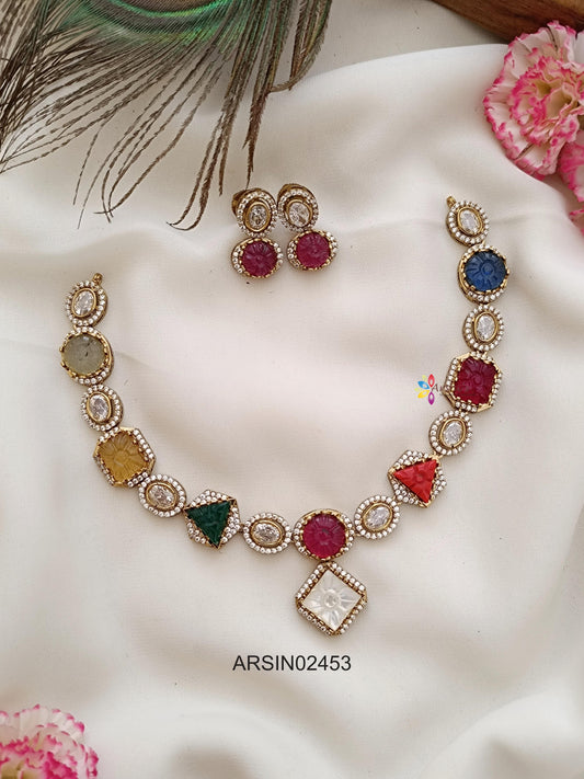 Multi Color Stone Necklace