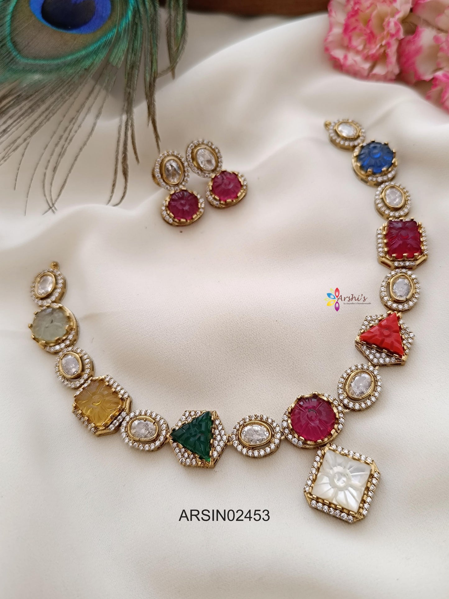 Multi Color Stone Necklace