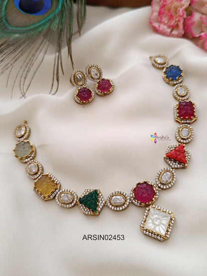Multi Color Stone Necklace