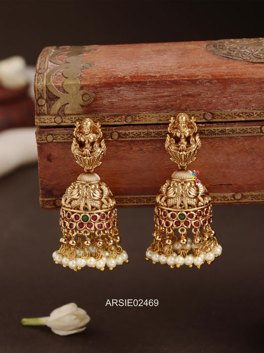 Antique Temple Long Earrings