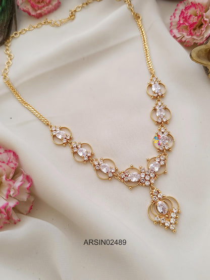 Simple White Stone Necklace