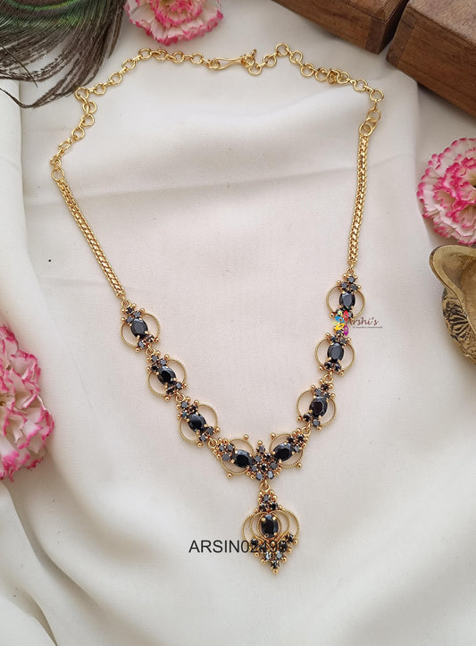 Simple Purple Stone Necklace