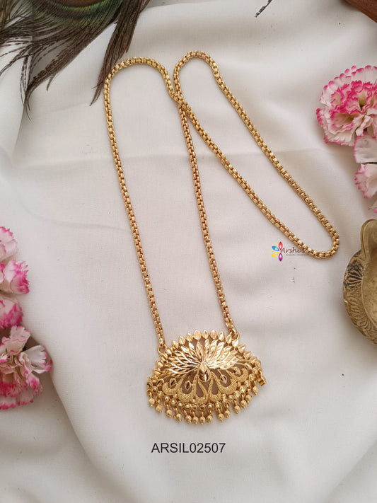 Gold Peacock Pendant Haram
