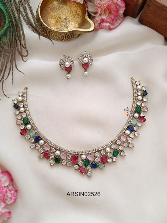 Multi Color Stone Necklace