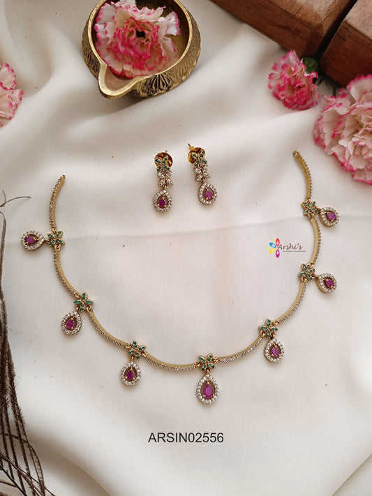 Kemp Stone Tear Drops Necklace