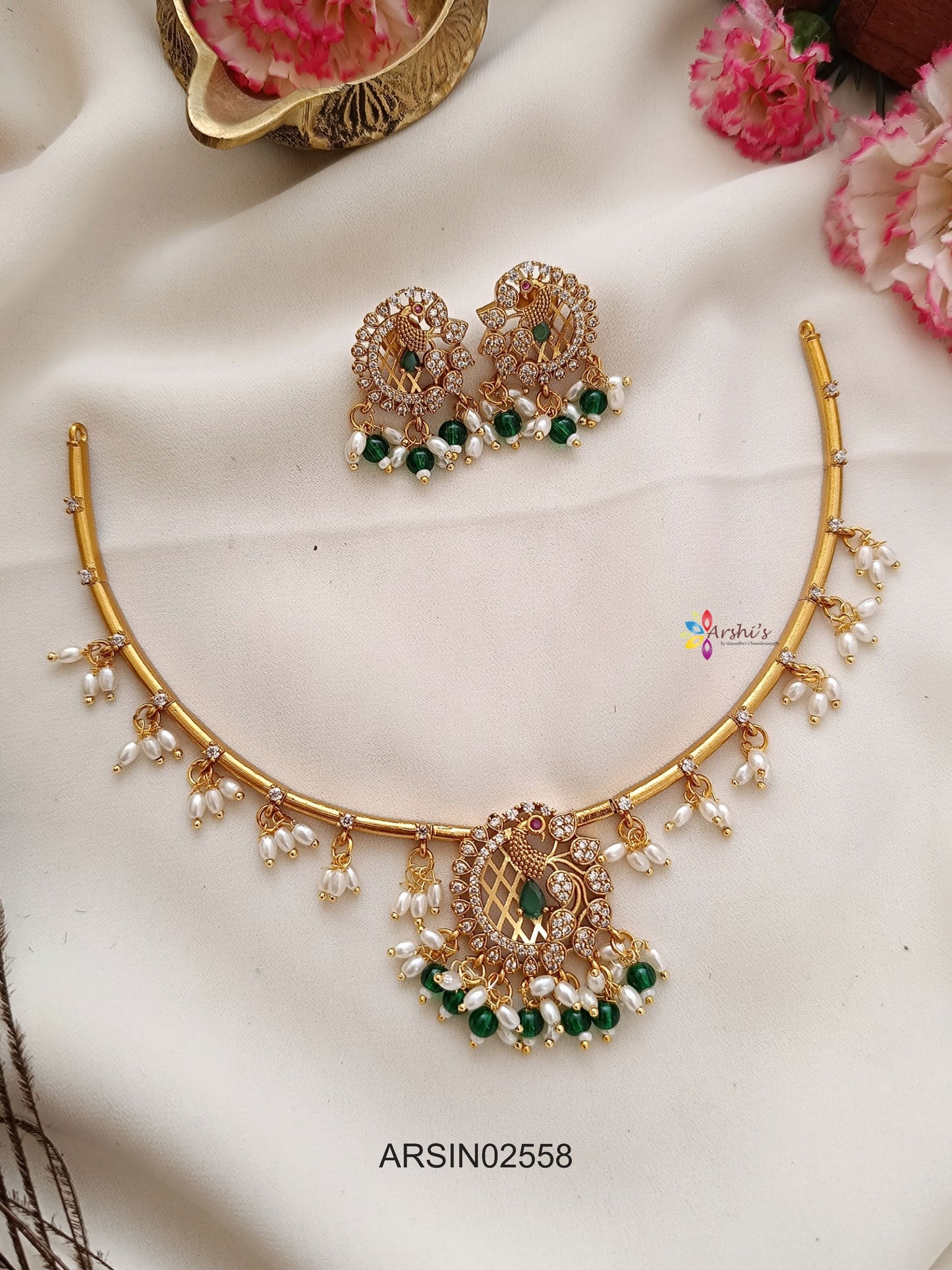 Peacock Pendant Hasli Necklace