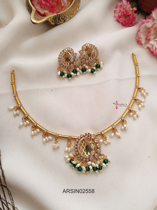 Peacock Pendant Hasli Necklace