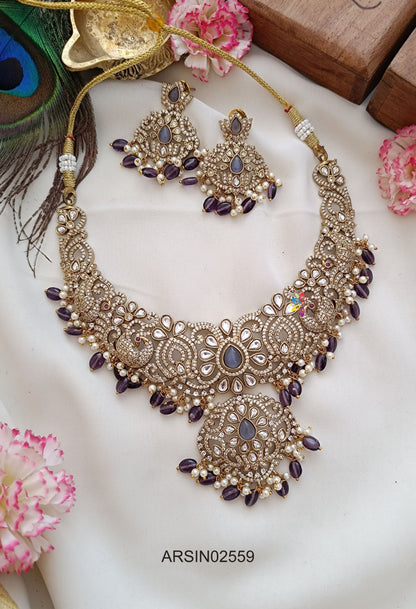 Bridal Victorian Kundan Stone Necklace