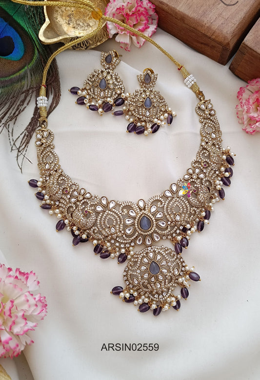 Bridal Victorian Kundan Stone Necklace