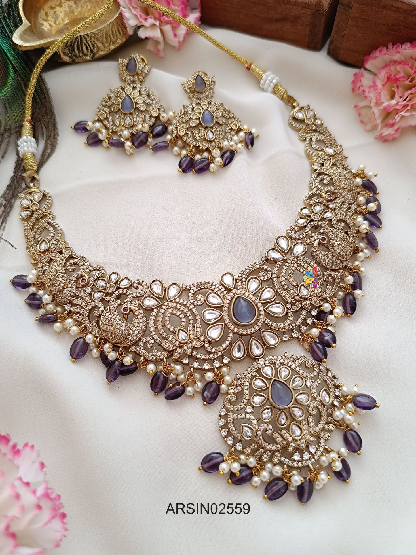 Bridal Victorian Kundan Stone Necklace