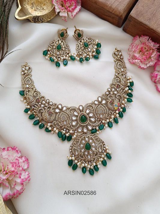 Victorian Green Bead Necklace