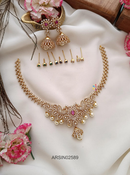 Stone Changiable White Stone Necklace