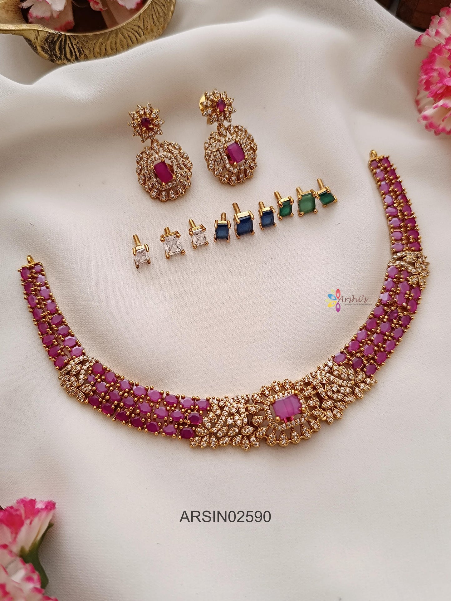 Stone Changiable Ruby Stone Necklace