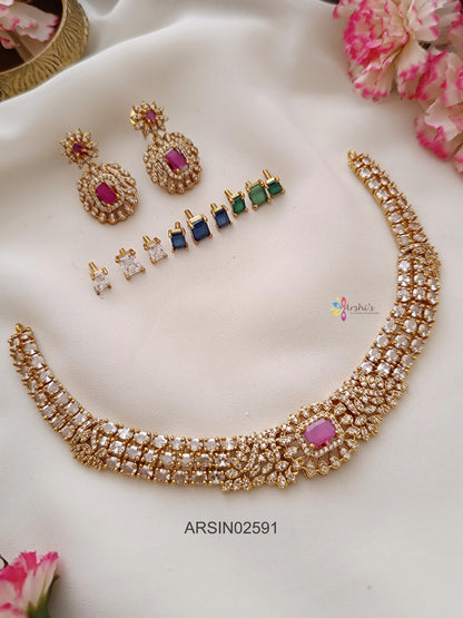 Stone Changiable AD Stone Necklace