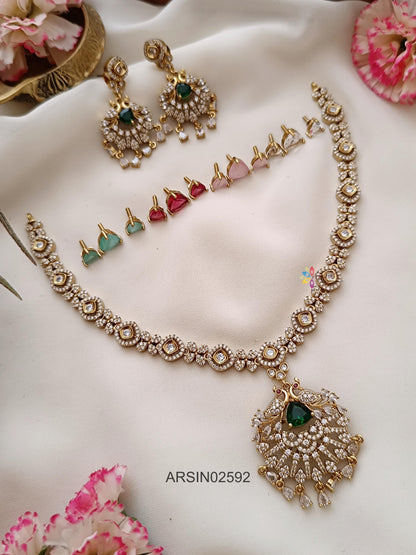 Stone Changiable Diamond White Stone Necklace