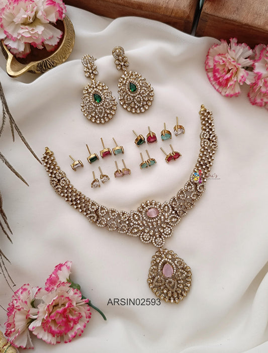 Stone Changiable CZ Stone Necklace