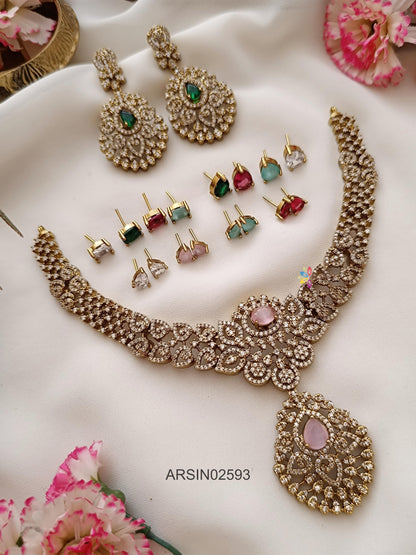 Stone Changiable CZ Stone Necklace