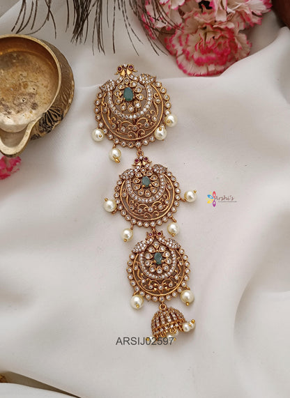 Three Layer White Stone Hair Accessory