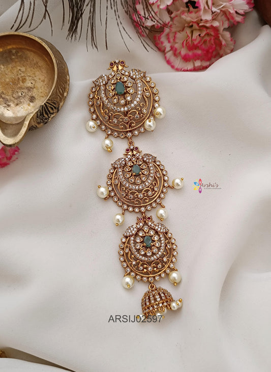 Three Layer White Stone Hair Accessory