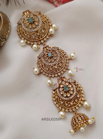 Three Layer White Stone Hair Accessory