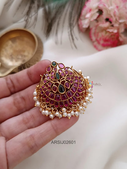 Kemp Stone Pearl Hair Brooch