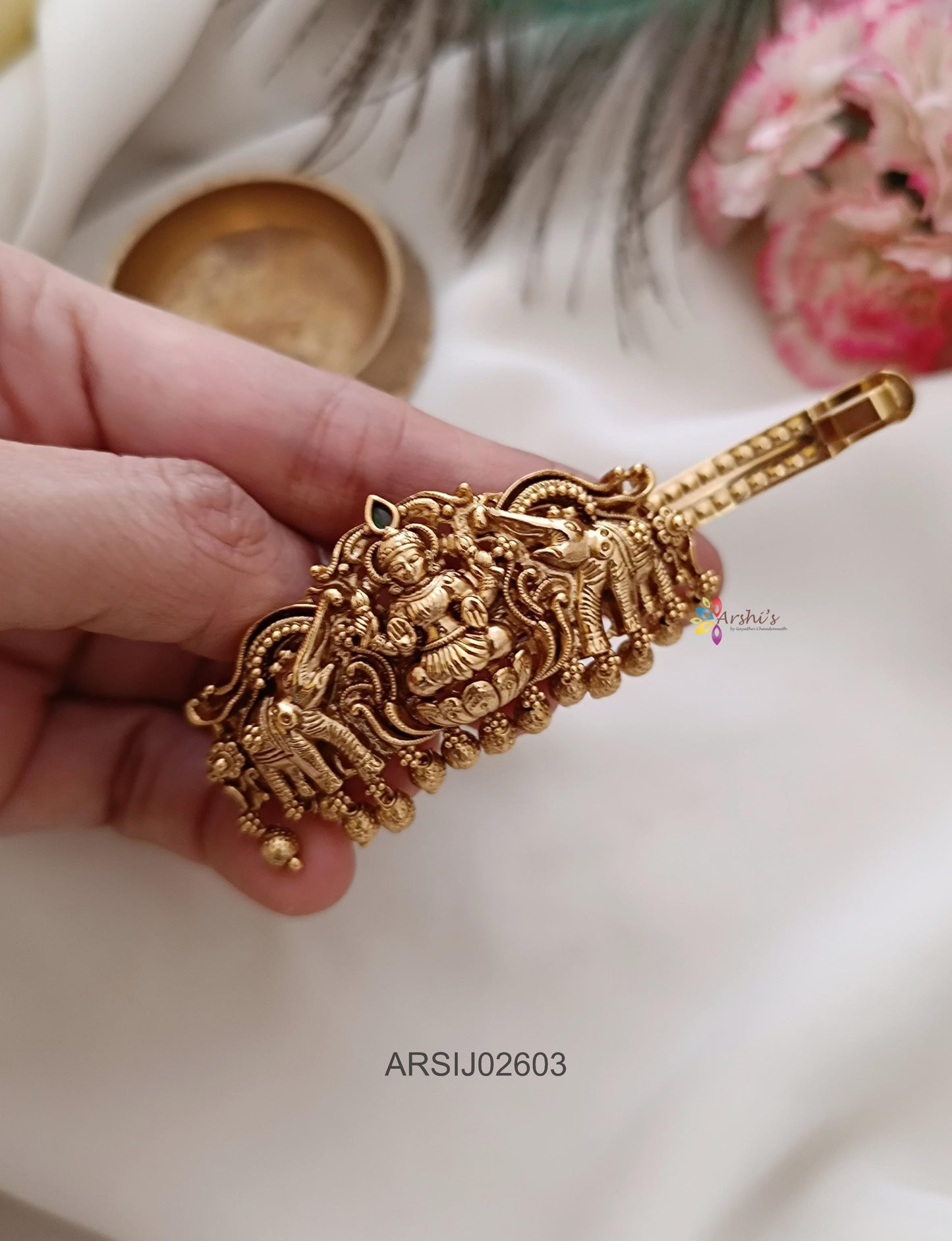 Antique Temple Hair Clip