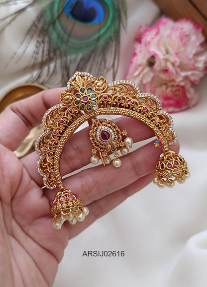 Matte Finish Stone Hair Brooch