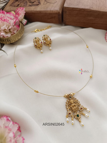 Lakshmi Pendant Invisible Necklace