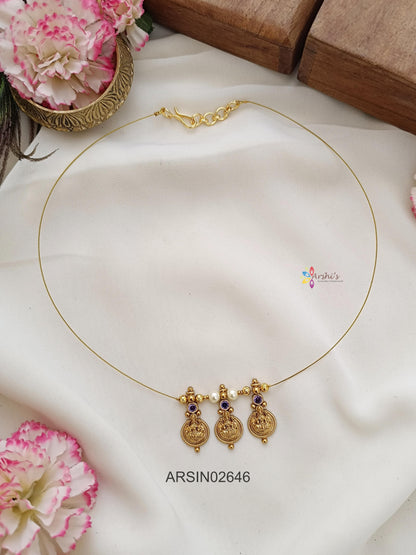 Three Coin Invisible Necklace