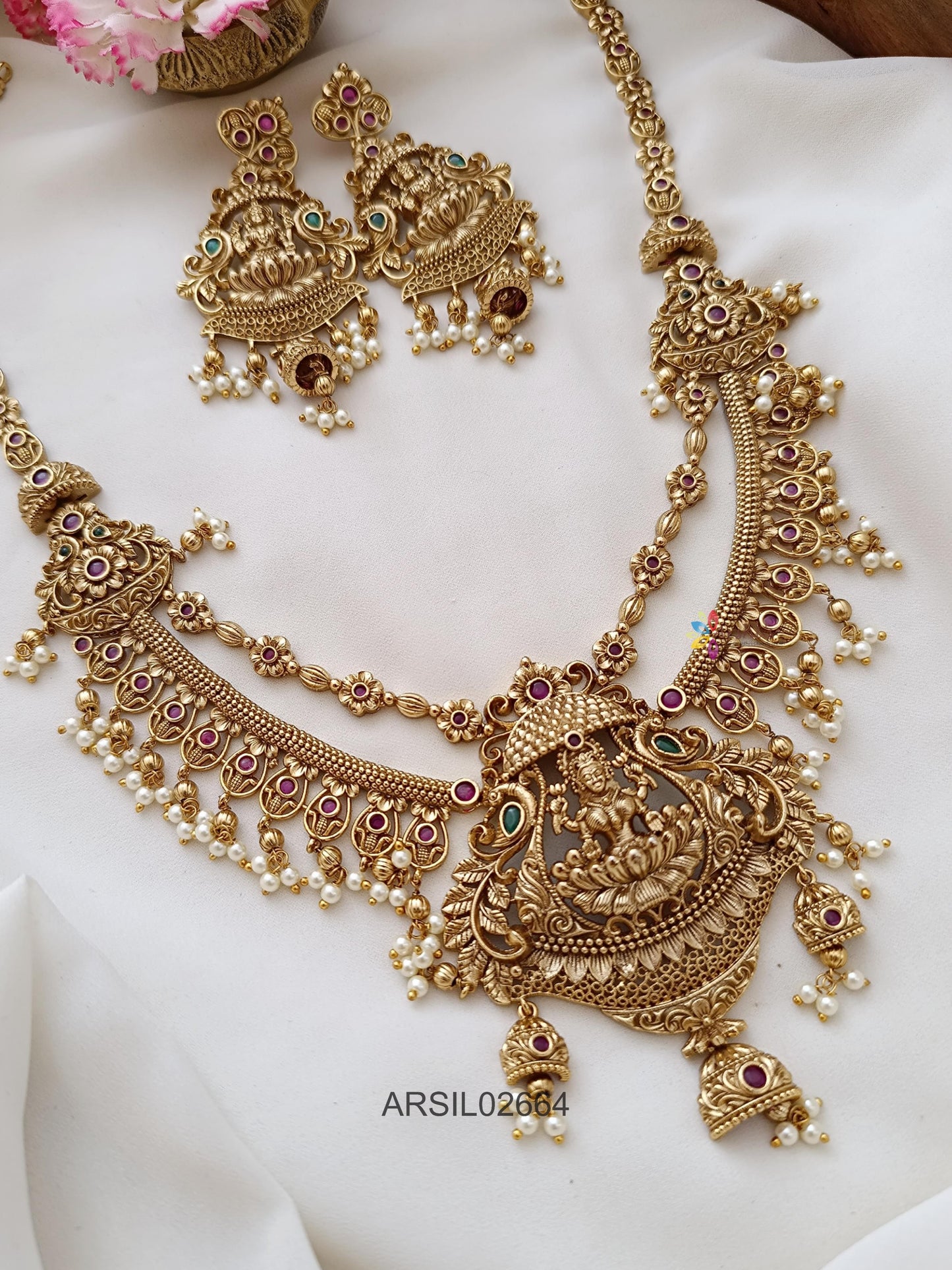 Matte Finish Temple Long Haram