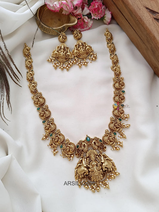 Peacock Lakshmi Long Haram