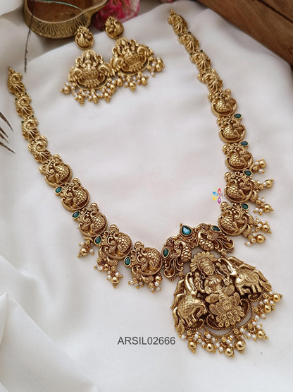 Peacock Lakshmi Long Haram