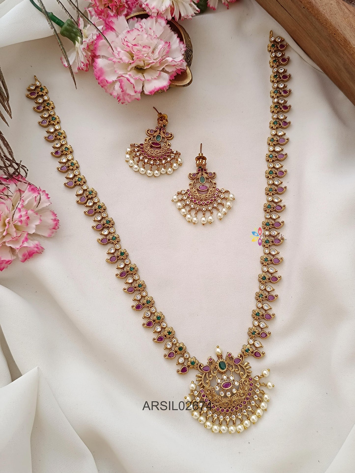 Flower Mango Stone Long Haram