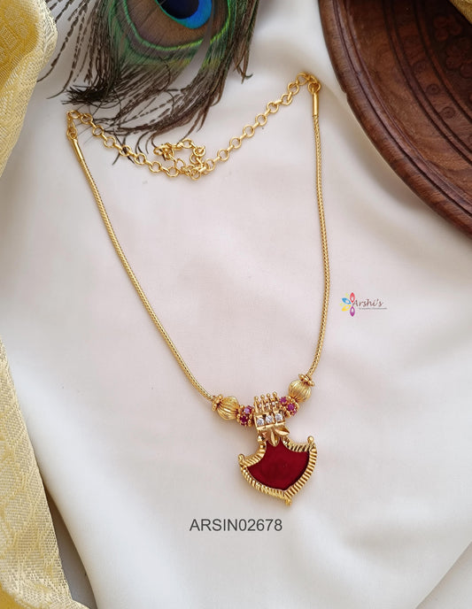 Red Stone Palakka Necklace