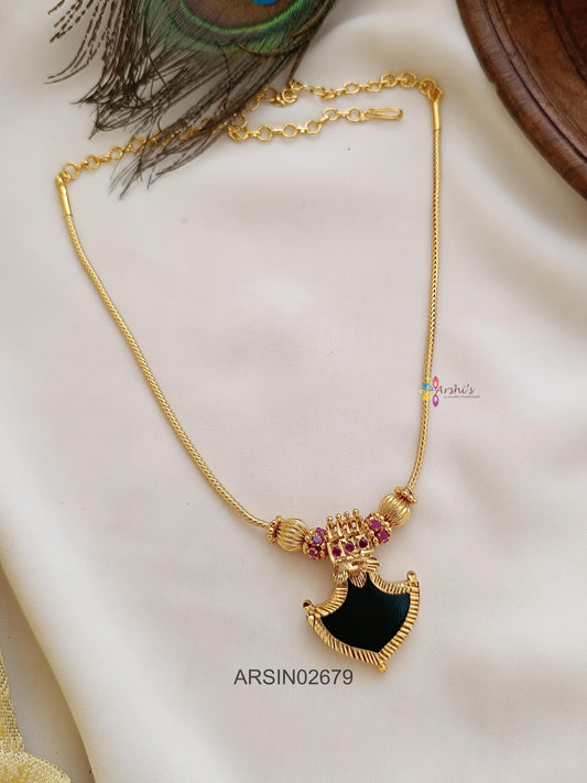 Green Stone Palakka Necklace