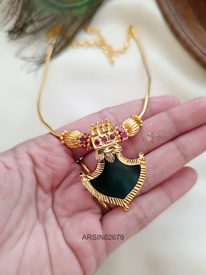 Green Stone Palakka Necklace