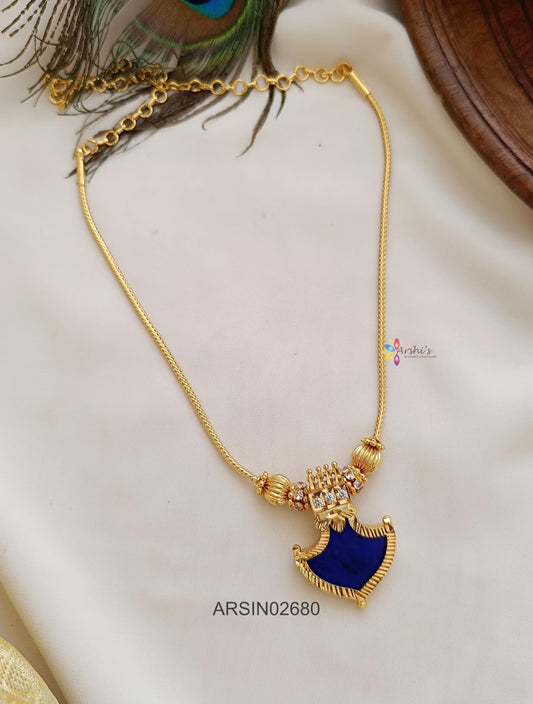Blue Stone Palakka Necklace