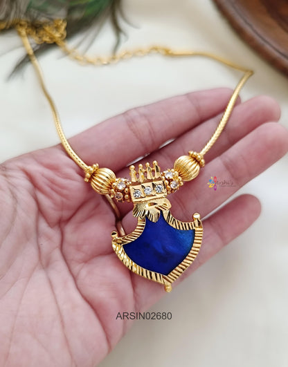 Blue Stone Palakka Necklace