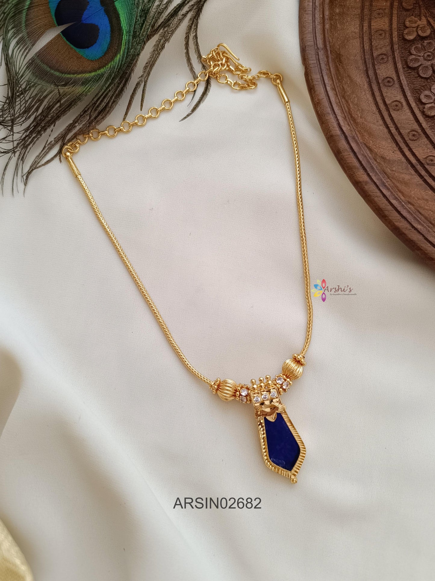 Blue Stone Palakka Necklace