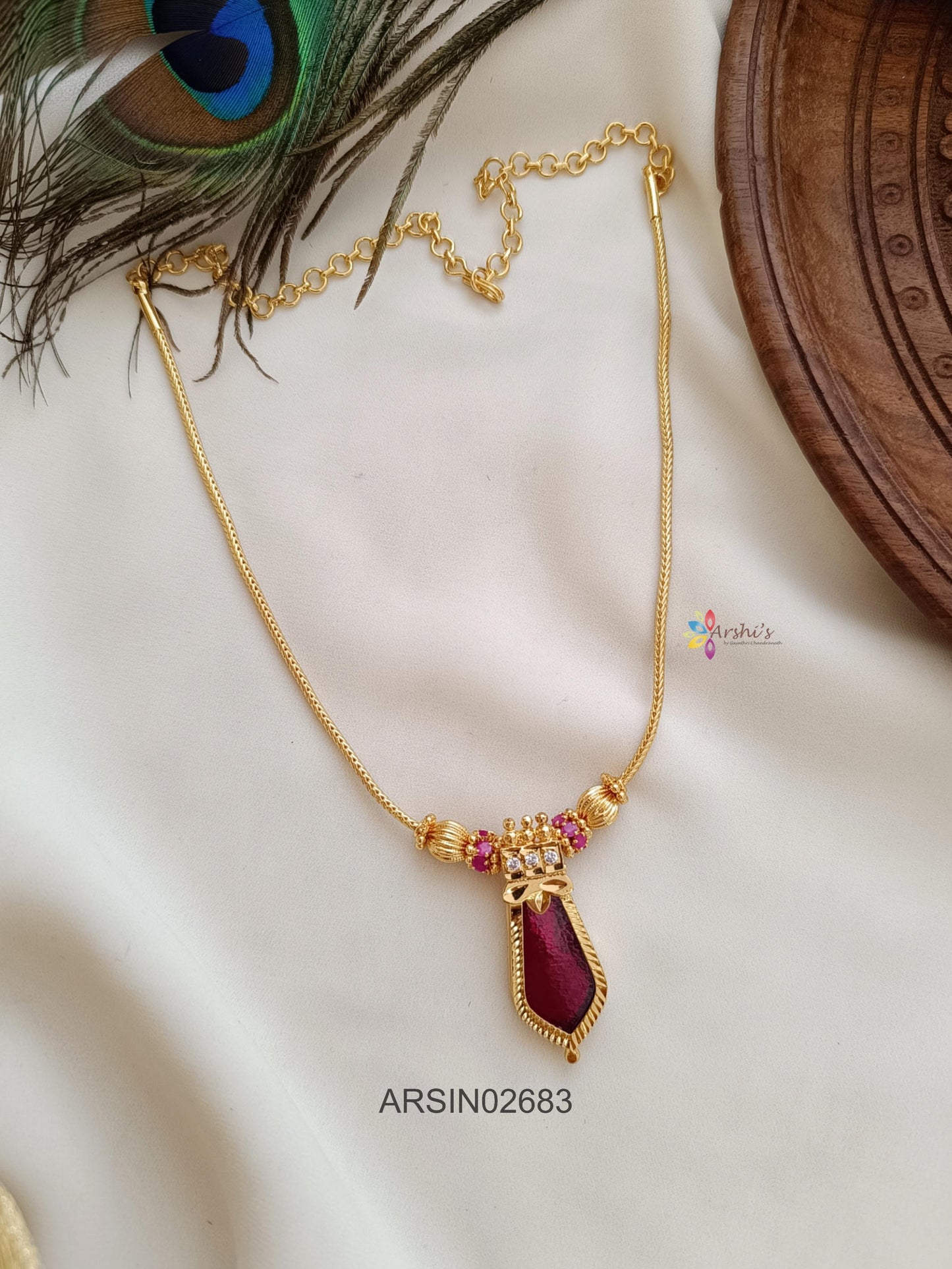 Red Stone Palakka Necklace